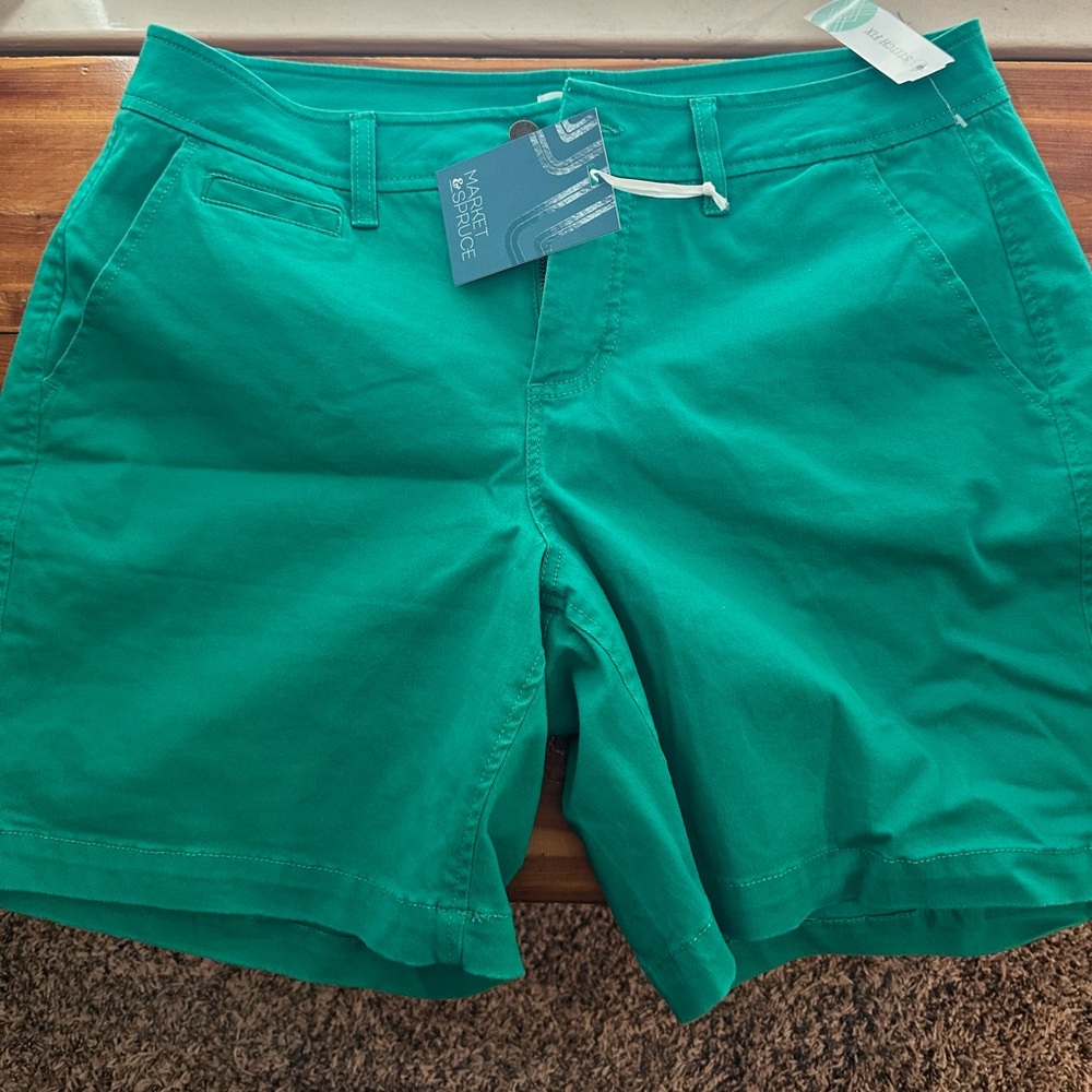 NWT Market and Spruce Green Shorts 14W